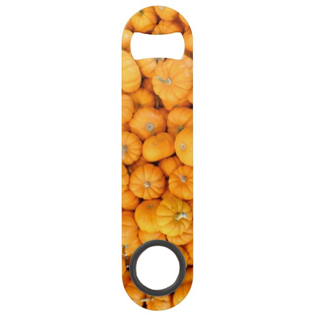 Abrebotellas De Bar Calabazas de cosecha de Naranja pequeño (Anverso)