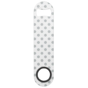 Abrebotellas De Bar Cambiar puntos de polka gris Cualquier Personaliza