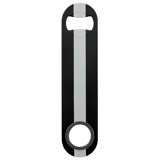 Abrebotellas De Bar Cambie las rayas grises a cualquier personalizar (Anverso)