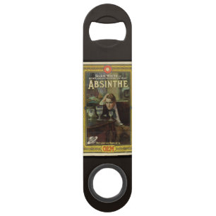 Abrebotellas De Bar cartel de absenta vintage anuncio de juego antiguo