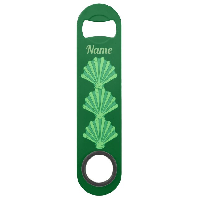 Abrebotellas De Bar Caza de vieira verde sabio Thunder_Cove (Anverso)