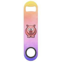 Abrebotellas De Bar Cerdo rosado con pollos rodados