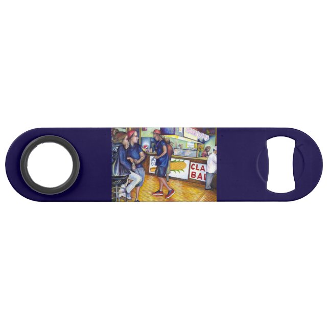 Abrebotellas De Bar Cerveza caliente, hombres fríos y yo caliente (Reverso Horizontal)