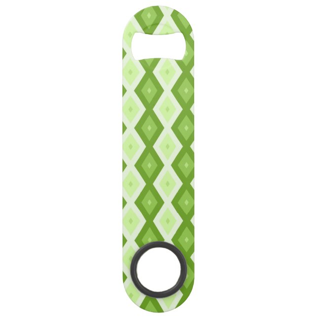 Abrebotellas De Bar Chartreuse green diamond pattern (Anverso)
