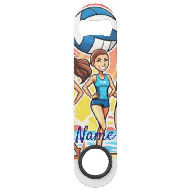 Abrebotellas De Bar Chicas de voleibol de playa Thunder_Cove (Anverso)