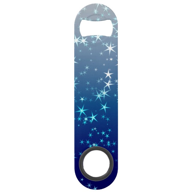 Abrebotellas De Bar Christmas Sparkles Stars Blue Sky (Anverso)