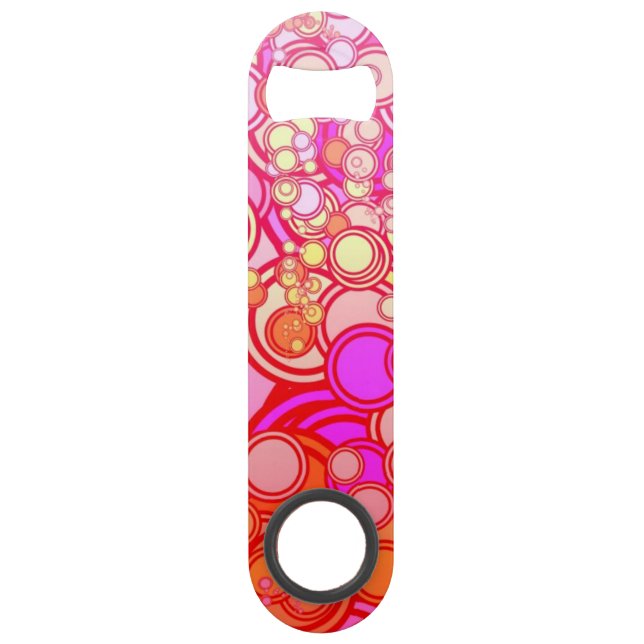 Abrebotellas De Bar Círculos retros (Anverso)