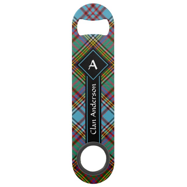 Abrebotellas De Bar Clan Anderson Tartan Bar Key (Anverso)