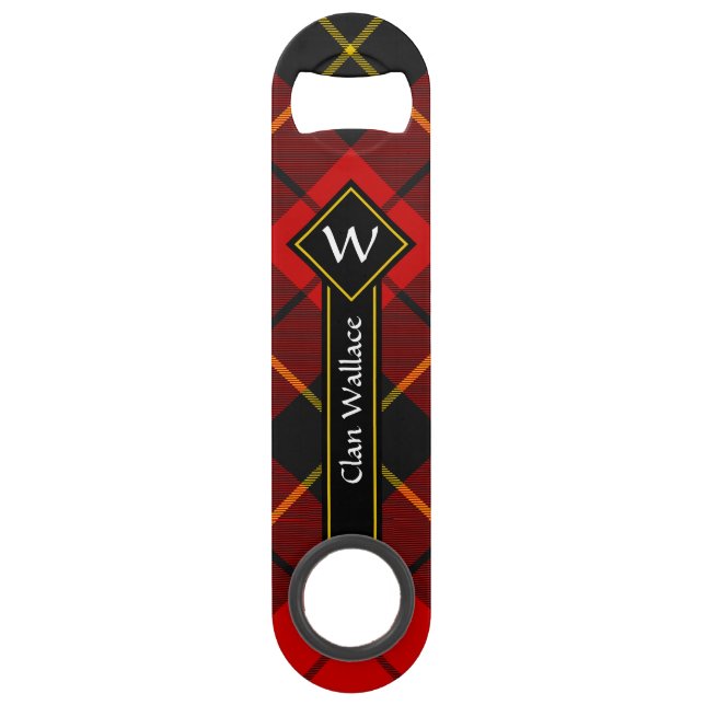 Abrebotellas De Bar Clan Wallace Tartan Bar Key (Anverso)