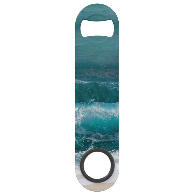 Abrebotellas De Bar Coastal Ocean Wave Nautical Photo Bottle Opener (Anverso)