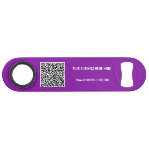 Abrebotellas De Bar Código QR Personalizado con Texto de Marca Barra d