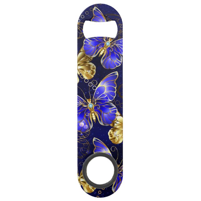 Abrebotellas De Bar Composición con mariposas de zafiro (Anverso)