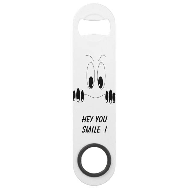 Abrebotellas De Bar Curiosity Eyes Funny Bar Key - Texto Personalizado (Anverso)