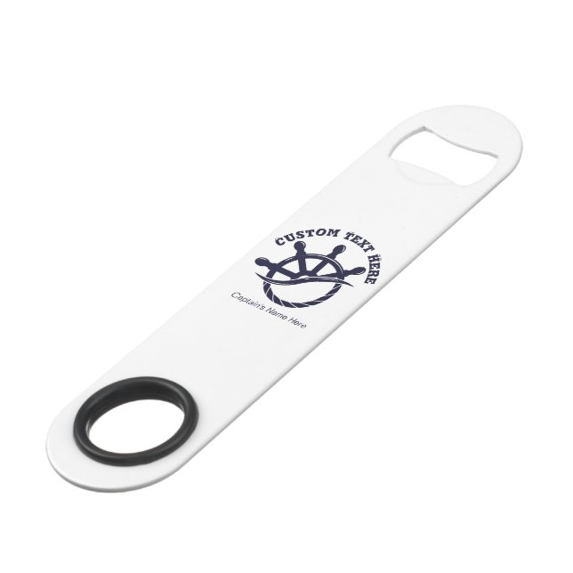 Abrebotellas De Bar Custom Captain Boat Nautical Gift (Ángulo frontal)