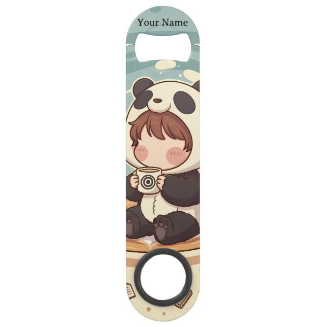 Abrebotellas De Bar Cute Panda Magnetic Bottle Opener (Anverso)