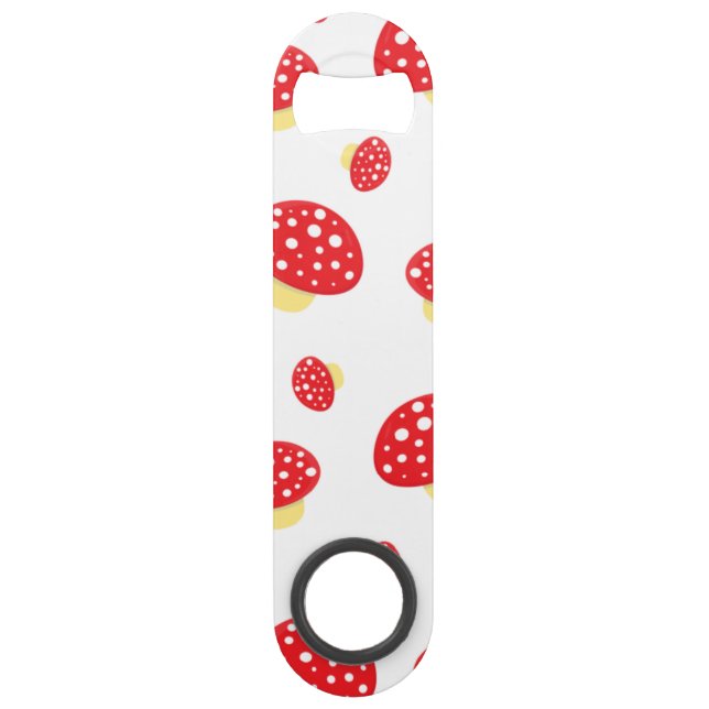Abrebotellas De Bar Cute Red Spotty Toadstool Mushrooms Pattern (Anverso)