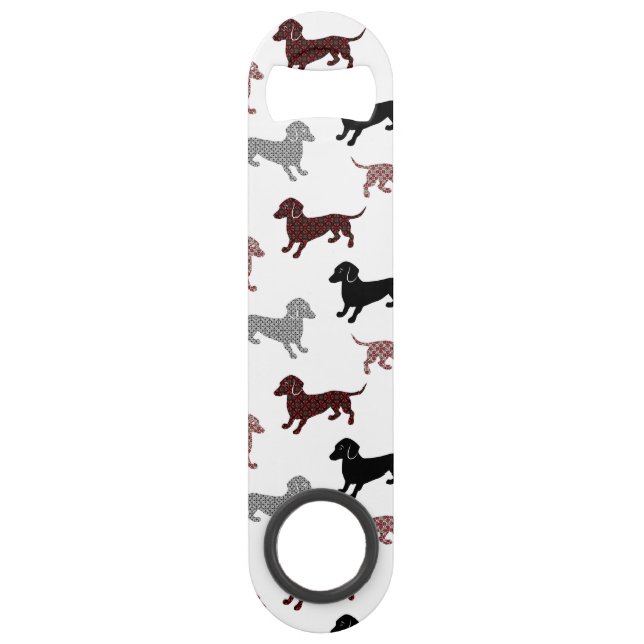 Abrebotellas De Bar Damask Dackel Cute Dachshunds (Anverso)