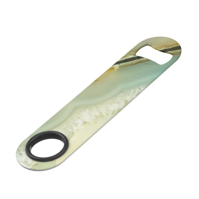 Abrebotellas De Bar Dentro de una piedra semipreciosa (Ángulo trasero)