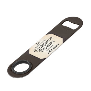 Abrebotellas De Bar Diploma de graduación - ¡Añadir el nombre del grad