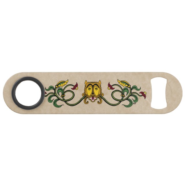 Abrebotellas De Bar Diseño medieval de leones (Anverso (Horizontal))