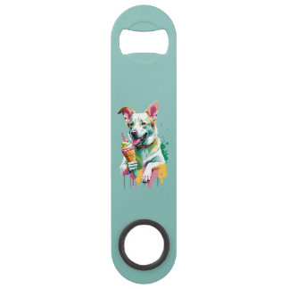 Abrebotellas De Bar Dog eating an icecream