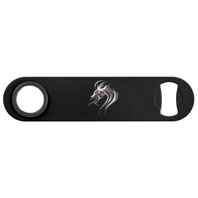 Abrebotellas De Bar Dragón mágico plateado (Anverso (Horizontal))