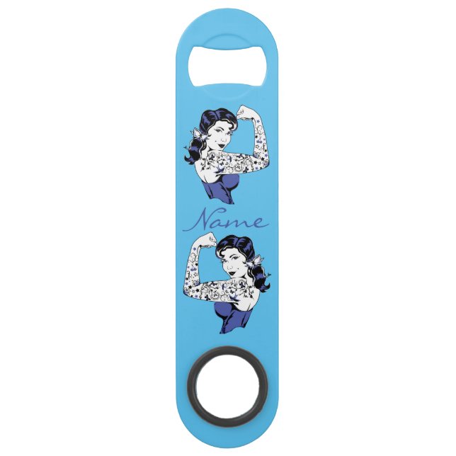 Abrebotellas De Bar El brazo Chica del tatuaje arriba Thunder_Cove (Anverso)