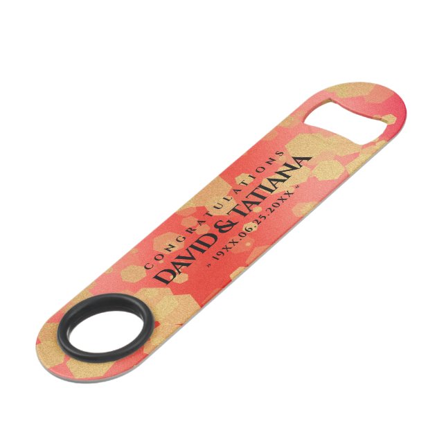 Abrebotellas De Bar Elegante 2º Aniversario del Boda de Garnet (Ángulo frontal)