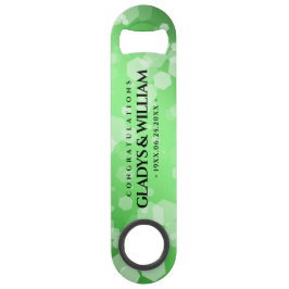 Abrebotellas De Bar Elegante 20° 38° 55° aniversario de Boda Esmeralda