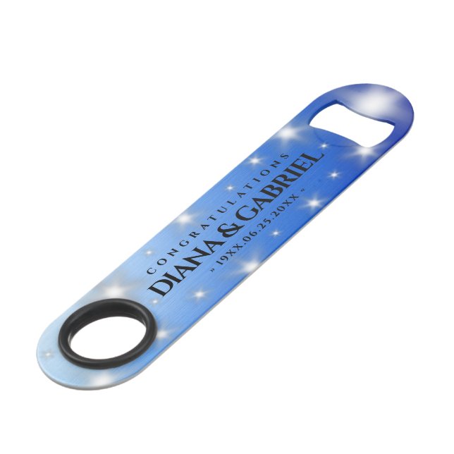 Abrebotellas De Bar Elegante 67º Aniversario del Boda de Star Sapphire (Ángulo frontal)