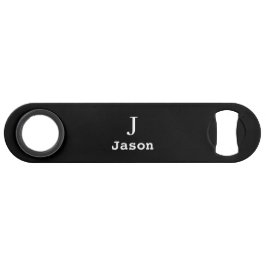 Abrebotellas De Bar Elegante Monograma Nombre inicial Personalizado Ne