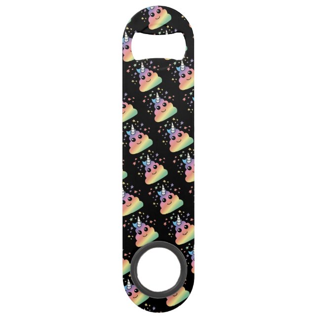 Abrebotellas De Bar Emoji de arcoíris de unicornio (Anverso)