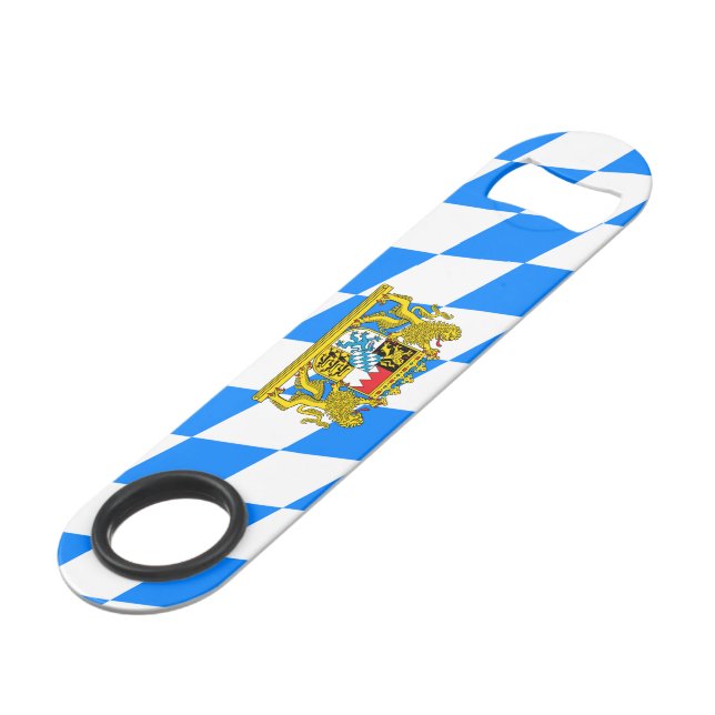 Abrebotellas De Bar Escudo de armas de la bandera bávara (Ángulo frontal)
