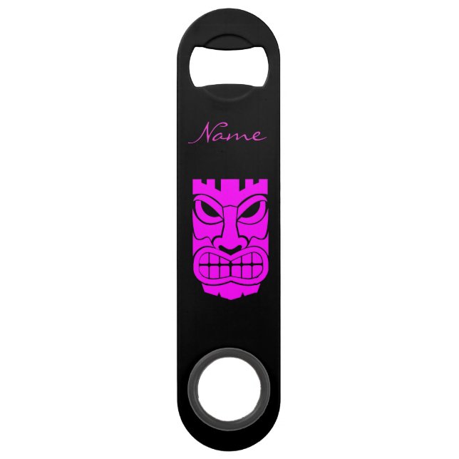 Abrebotellas De Bar Escultura rosa de Tiki Thunder_Cove (Anverso)