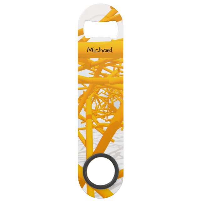 Abrebotellas De Bar Espacio arquitectónico con forma geométrica brilla (Anverso)