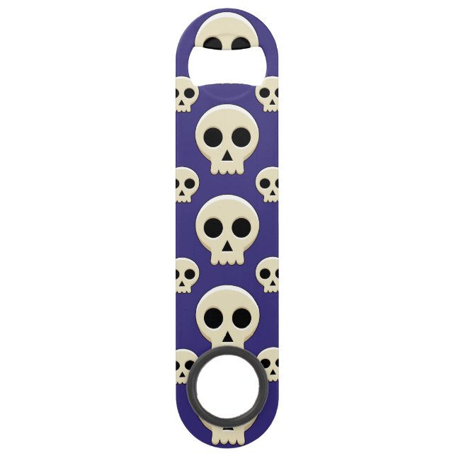 Abrebotellas De Bar Espinoso patrón de cráneo de Gótico kawaii (Anverso)