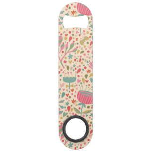 Abrebotellas De Bar Estampado de flores brillante
