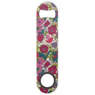 Abrebotellas De Bar Estampado de flores brillante