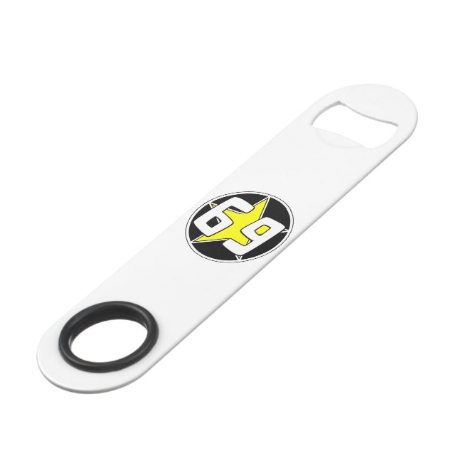 Abrebotellas De Bar Estrella amarilla 69 (Ángulo frontal)