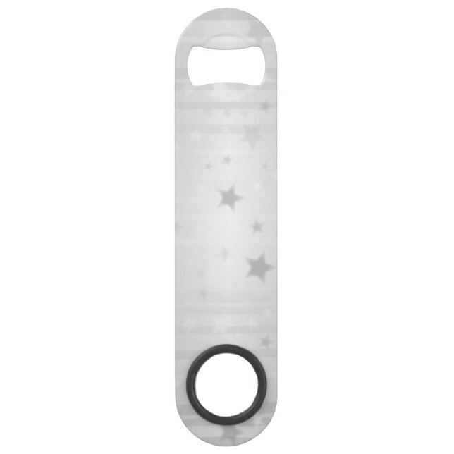 Abrebotellas De Bar Estrellas plateadas brillantes (Anverso)