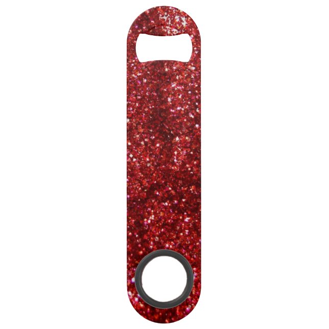 Abrebotellas De Bar femenino rojo bling (Reverso)