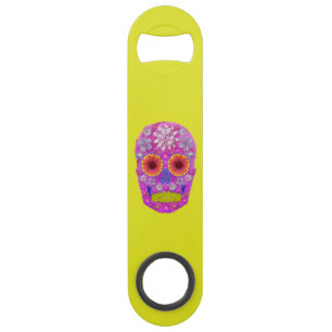 Abrebotellas De Bar Flor Skull 2