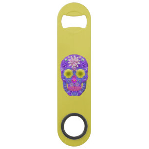 Abrebotellas De Bar Flor Skull 5