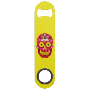Abrebotellas De Bar Flor Skull 6