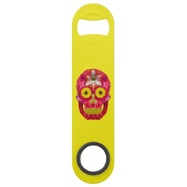 Abrebotellas De Bar Flor Skull 6 (Anverso)