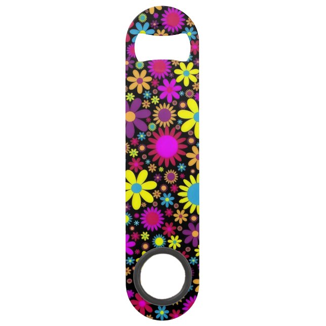 Abrebotellas De Bar Flower Power (Anverso)