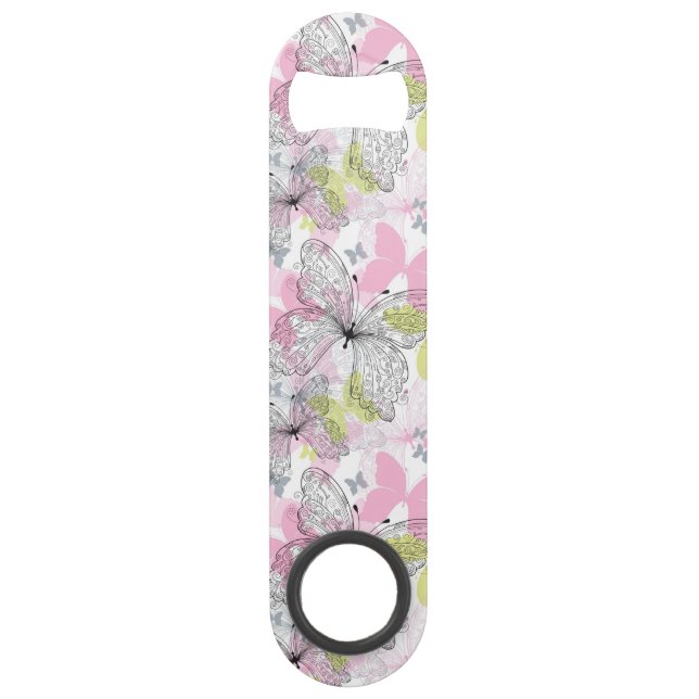 Abrebotellas De Bar Fondo con la mariposa (Anverso)