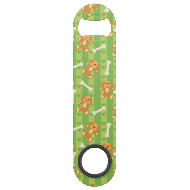 Abrebotellas De Bar fondo con los perros y los huesos (Anverso)