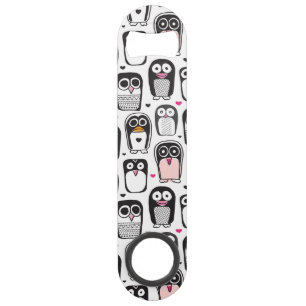 Abrebotellas De Bar fondo del ilustracion del pájaro del pingüino