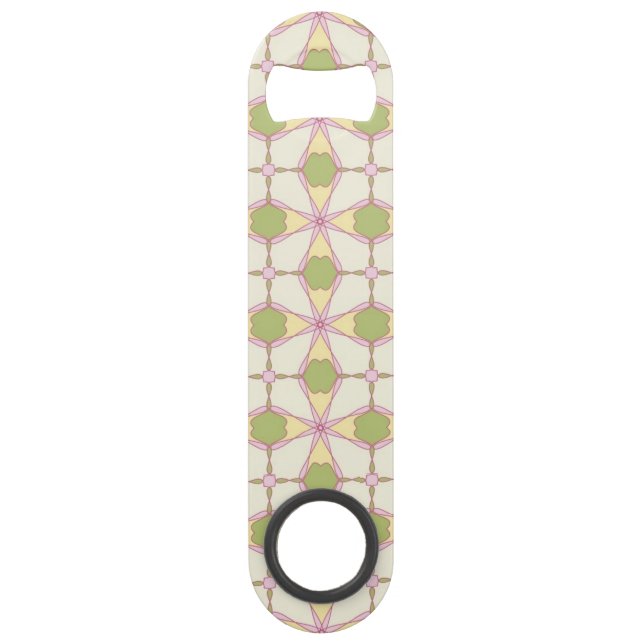 Abrebotellas De Bar Fondo retro colorido 3 del modelo (Anverso)